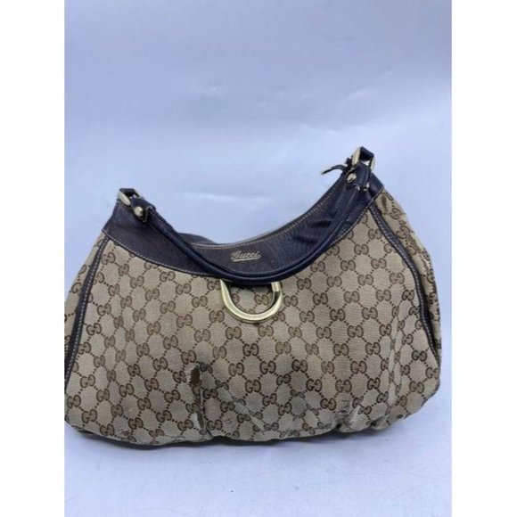 Gucci tote all over logo beige brown jacquard fabr - Picture 2 of 12